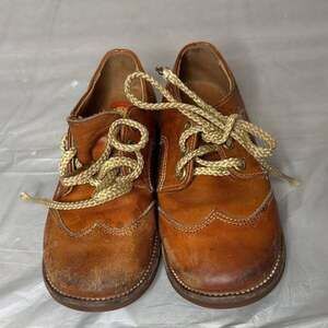 Vintage Buster Brown Brown Leather Lace-Up Oxford Toddler Children's Shoes
